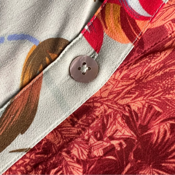 Soft Surroundings Hermosa Long Sleeve Button Floral Island Print Tunic Top Large - Picture 5 of 11